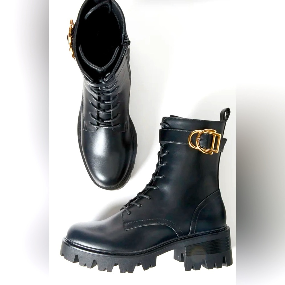 Brand new. Black booties.